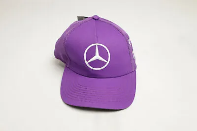 Mercedes X AMG Petronas Adult F1 Lewis Hamilton Trucker Hat CL8 Purple One Size • $32.99