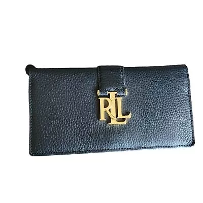 Lauren By Ralph Lauren Black Leather Wallet Thin  • $39