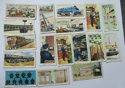 Railway Equipment Wills Cigarette Cards 1938 17 Loose Cards • £4.50