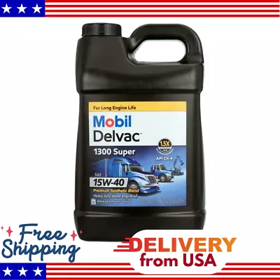 NEW! Mobil Delvac 1300 Synthetic Blend Diesel Engine Oil 15W-40 2.5 Gallon • $34.39
