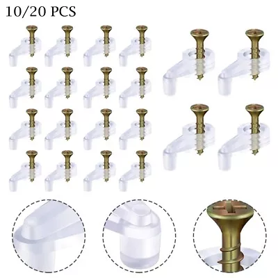 High Quality Plastic Mirror Clips For Cabinet Door Securely Holds Glass • £5.26