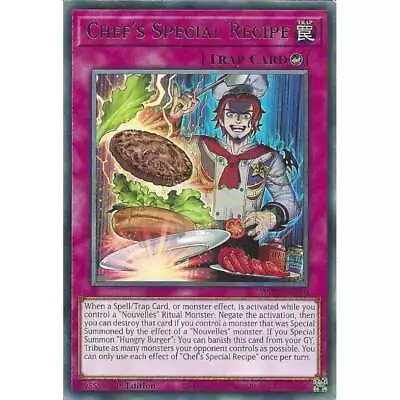 WISU-EN040 Chef's Special Recipe : Rare Card : 1st Edition YuGiOh TCG • £1.20