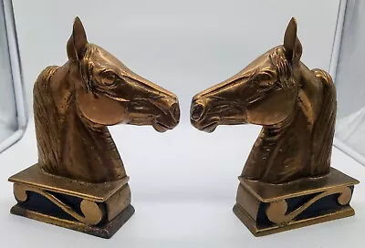 $84.98 • Buy VA METALCRAFTERS 1954 Vintage Brass Horse Bookends  The Stallion  - Set Of 2