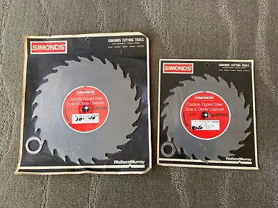 Quality Simonds Tungsten  Carbide Tipped Circular Saw Blades  - New Old Stock -2 • $34