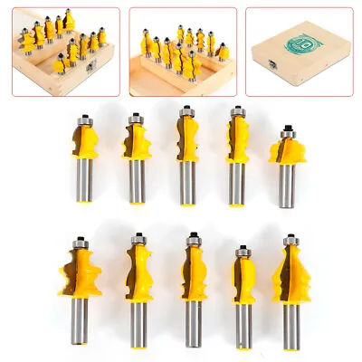 10pcs 1/2  Shank Architectural Specialty Molding Router Bit Set For Woodworking • $72