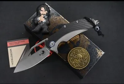 NEW Microtech Matrix Ti Scales Hand Rub Satin M390 Blade W/ John Wick & Plague • $539.95