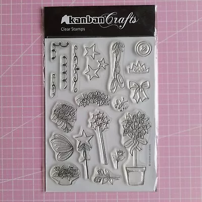 Kanban Crafts Stamp Set - Stars 19 Stamps New • £1