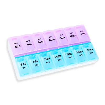 £4.95 • Buy Weekly Pill Box 7 Day 14 Compartment Table Organiser Medicine Storage Dispenser