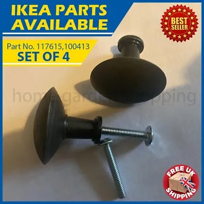 4 X IKEA HEMNES Drawer Knobs Handles With Screws Original Small 117616 100410 • £3.50