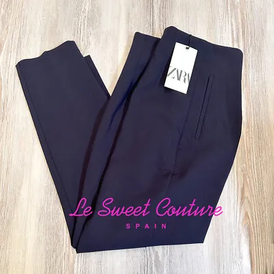 Zara Woman Nwt Fw23 High-waist Trousers Pants Navy All Sizes 2162/888 • $50.40