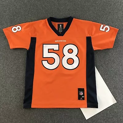 Denver Broncos Jersey Boys Medium (10/12) Orange #58 Von Miller NFL Apparel 5003 • $23