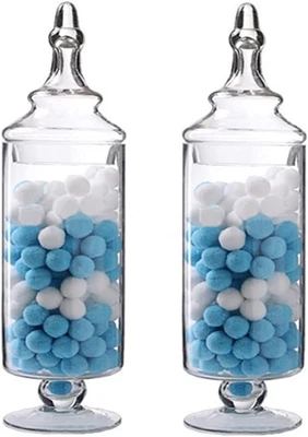 £42.91 • Buy Glass Apothecary Jars Clear Elegant Storage Jar Decorative Candy Buffet Jars Wed