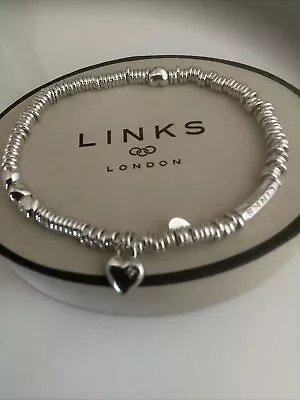 Links Of London XS Sweetie Bracelet & Mini Heart Charm With Stone • £99.99