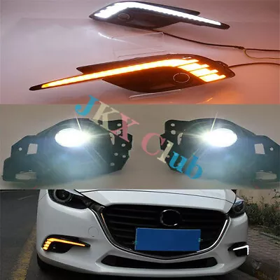 LED Daytime Running Light DRL+Fog Lamp Bracket Kit X For Mazda 3 Axela 2017-2018 • $186.12