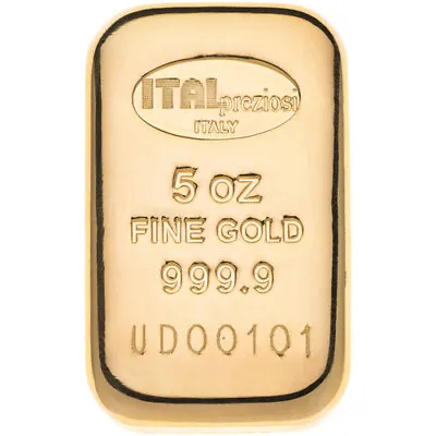 5 Oz Italpreziosi Cast Gold Bar (New) • $12543.29