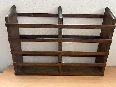 Wooden Mallet 1980s Doublewide Magazine Rack Wall Counter • $49.99