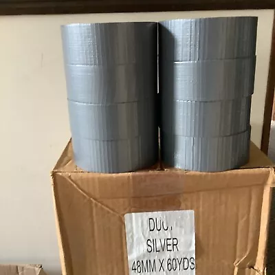 Silver Duct Tape 2 “x 60 Yards 7.5 Mil Utility Adhesive Tapes 8 Rolls Per Case • $44.95