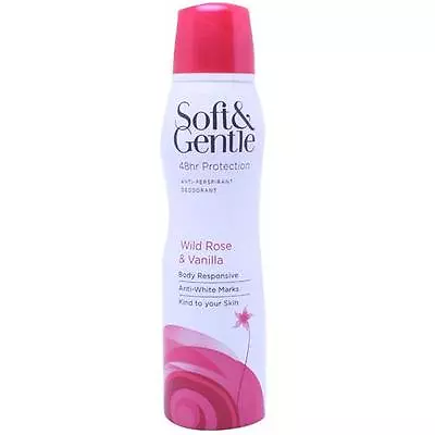 Soft & Gentle Antiperspirant Deodorant Wild Rose & Vanilla Aroma 150ml • £5.62