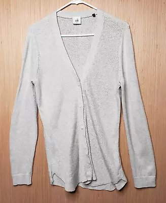 Cabi Cardigan Sweater Womens Medium Beige Button V Neck Chunky Knit Long Sleeve • $1.99