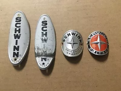 4 Pieces Mixed Vintage Schwinn Bicycle Head Badges Used • $12.50