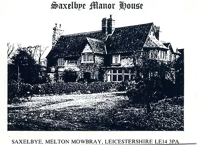 Postcard - Saxelbye Manor House Melton Mowbray - 1992 • £4