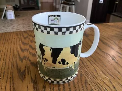 Danbury Mint On The Farm Farmhouse On A Hill/American Cow Warren Kimble Mug Cup • $9.99