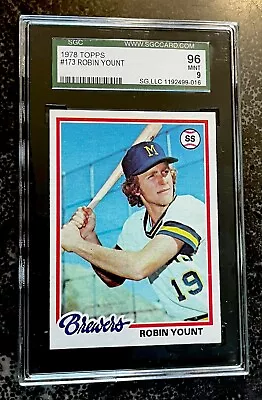 1978 Topps #173 Robin Yount SGC 9 MINT 96 HIGH END  Vintage HOF • $21.50