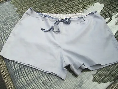 Boden Grey Belted  Linen Shorts-G1 -Size 22 • $21.12