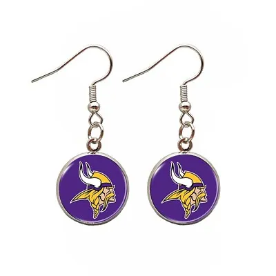 Minnesota Vikings NFL FOOTBALL Team Logo Earrings US STOCK SHIPPING IN 1 DAY！ • $8.86