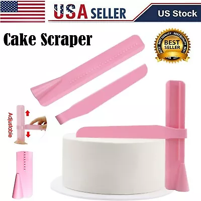 Adjustable Cake Scraper Smoother Icing Decorating Tools Spatula Edges Craft US • $4.99