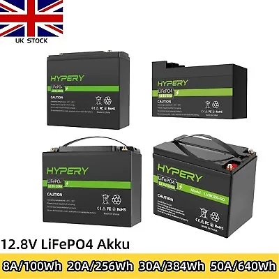 8Ah 20Ah 30Ah 50Ah 12V LiFePO4 Solarbattery/14.6V Lithium UK Charger Off-grid RV • £199.91