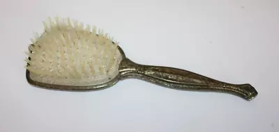 Vintage Vanity Hair Brush Floral Design Gold Tone W/removable Brush • $5