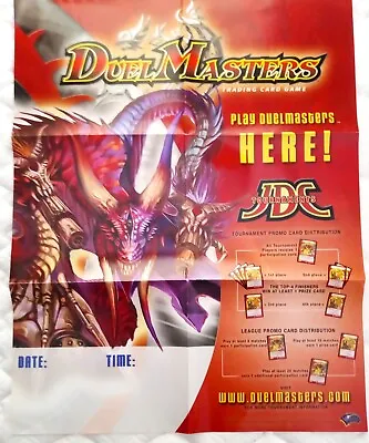 Poster Duel Masters 2005 Wizards Of The Coast Unused Store Tournament Play JDC • $17.49