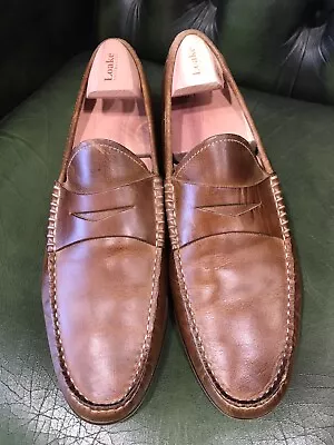 M&S Brown Leather Shoes Loafers Size 9 Hardly Worn • £10