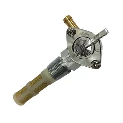 3/8  NPT Fuel Valve Gas Tank Petcock 90° Spigot For Harley Motorcycle Chrome • $17.85