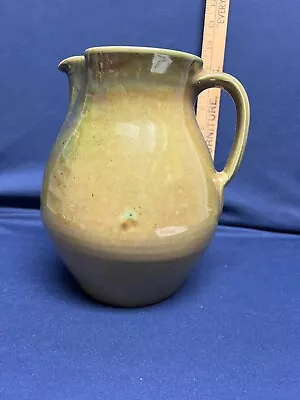 Gordy Pottery Large Pitcher - Olive Green • $425