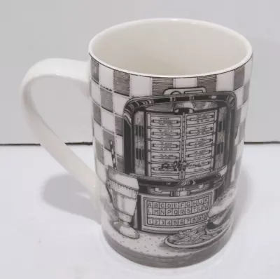 222Fifth Slice Of Life MALT SHOPPE Marla Shega 50's Diner Coffee Cup Mug • $14.99