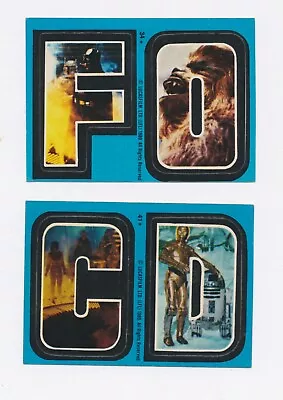 1980 Topps Star Wars Empire Strikes Back Lot Of 2 Stickers #34 F 0 & #41 C D • $5