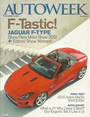 AUTOWEEK 2012 OCT 15 - JAG F-TYPE VANQUISH McLAREN P1 VOISIN C27 AEROSPORT • $7.99