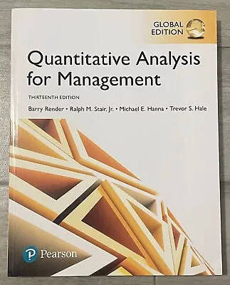 Quantitative Analysis For Management. Like New • $30