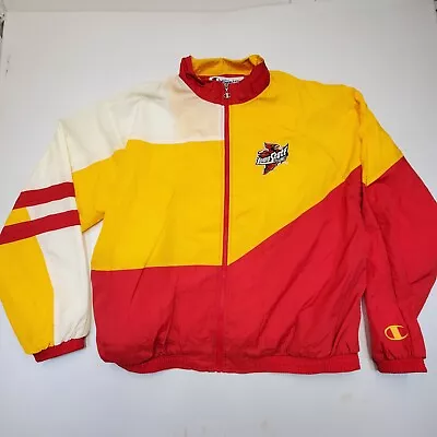 VTG Champion Iowa State Cyclones Jacket Adult 2XL XXL Red Windbreaker Full Zip • $60.05