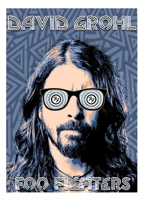 $30 • Buy Foo Fighters Dave Grohl Concert Poster Signed & #ed By Scott James Limited 1500