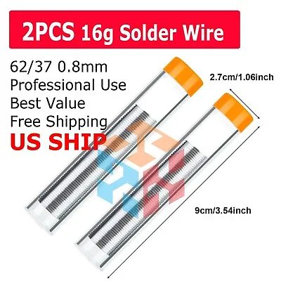 $3.95 • Buy 2X 62/37 Quality Tin Lead Rosin Core Flux Soldering Solder Wire Diameter 1.0mm
