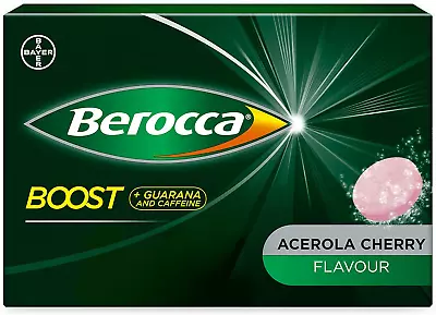 Berocca Boost Effervescent Tablets With Guarana Caffeine And Vitamin B12 Also • £12.78