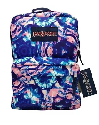 JanSport SuperBreak Backpack Shibori Kaleidoscope JS00T5014J6 • £48.21