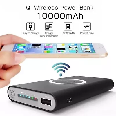 10000mAh Power Bank Wireless Charger USB Fast Charger Portable Battery Case AU • $28.99