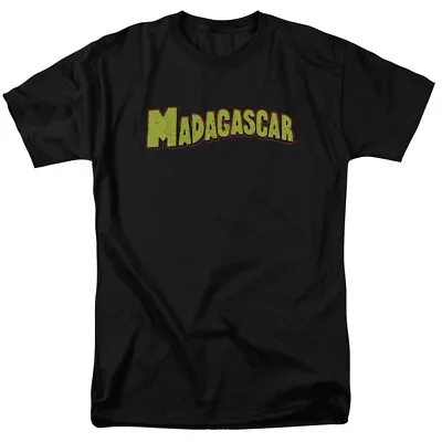 Madagascar Logo T Shirt Mens Licensed Movie Tee Alex Julien Melman Black • $17.49