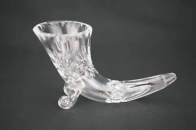 Vintage(1970s) Cornucopia Cut Crystal Bud Vase Horn Of Plenty Design • £16