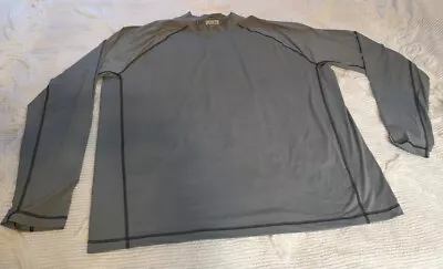 Duluth Trading Shirt Mens XXXL SLIM FIT Long Sleeve Mockneck Gray Nylon Spandex  • $14.99