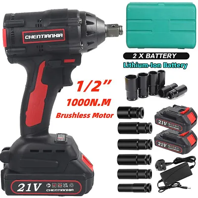 Brushless Cordless Electric Impact Wrench Drill Gun Ratchet Driver For Makita • £33.24